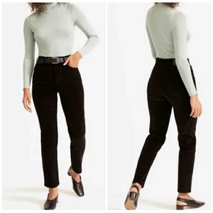 Everlane Lane Women's Black Baby Cord High Rise Cheeky Corduroy Pants Size 31